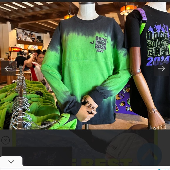 Disney’s Oogie Boogie Bash 2024 Spirit Jersey | Small, Unisex, Green/Black S M L - Picture 4 of 5